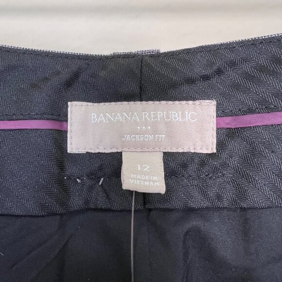 BANANA REPUBLIC Women's Jackson Fit Curvy Gray Trousers Dress Pants Size 12 NEW - Picture 6 of 13